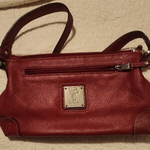 Tignanello Burgundy Leather Crossbody Bag